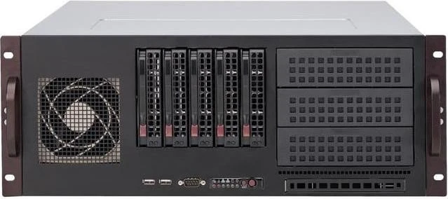 Supermicro SuperChassis 842TQC-668B, grau/schwarz, 4HE, 1x 668W ATX-PSU