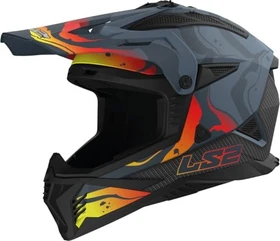 LS2 MX708 Fast II Wash matt grau/schwarz/orange