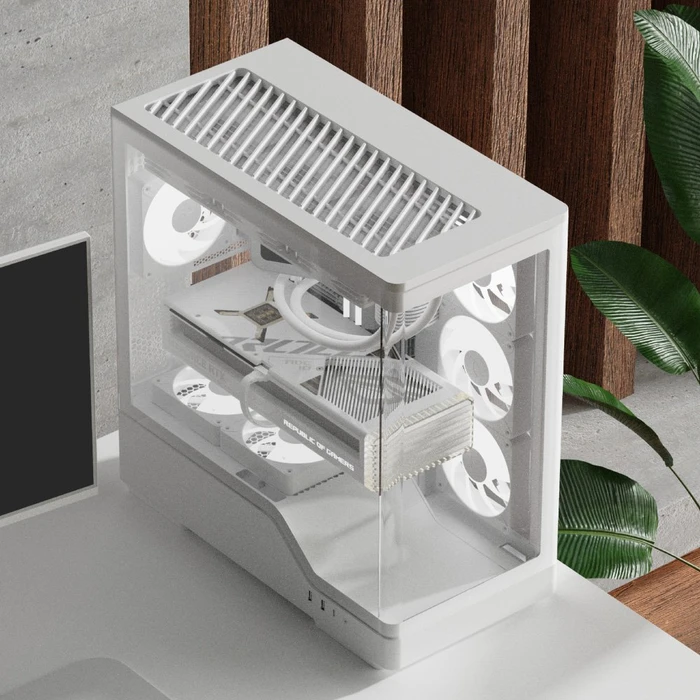 AeroCool P500A White, Glasfenster