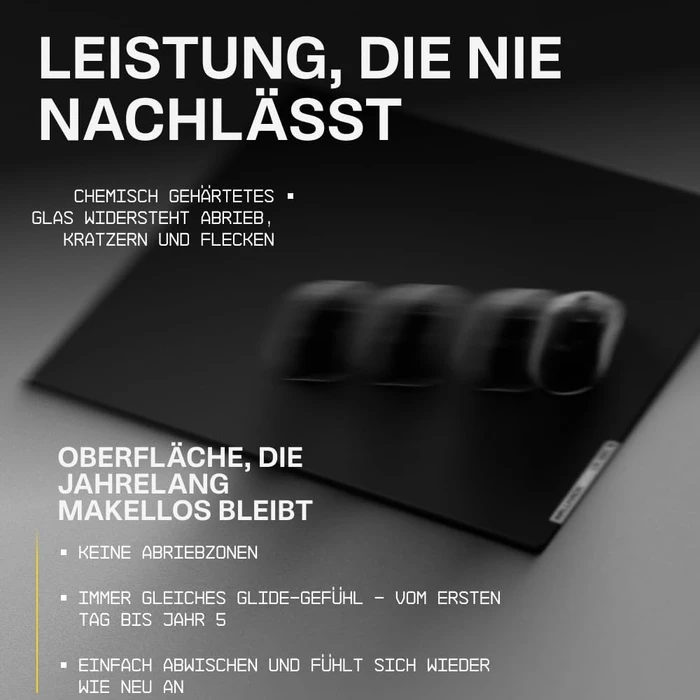 Wallhack SkyPAD SP-005 Glass Pad 5.0 Glas-Gaming-Mauspad, 510x440mm, schwarz