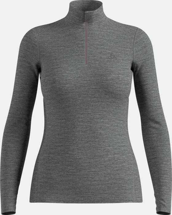 Odlo Natural Merino 200 Baselayer Half Zip Funktionsshirt langarm odlo steel grey melange (Damen)