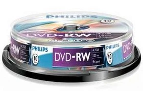 Philips DVD-RW 4.7GB, 4x,  10er Pack