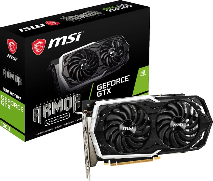MSI GeForce GTX 1660 Armor 6G, 6GB GDDR5, HDMI, 3x DP