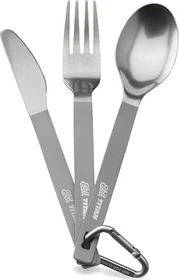 Esbit Tasche und Karabiner 3-teiliges Titan Besteck
