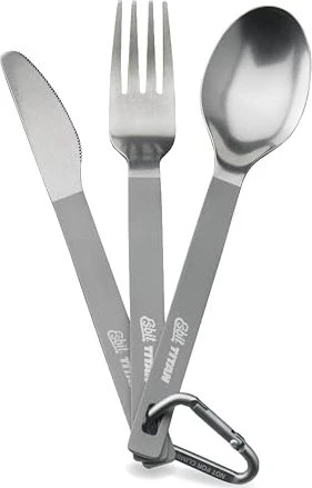 Esbit Tasche und Karabiner 3-teiliges Titan Besteck
