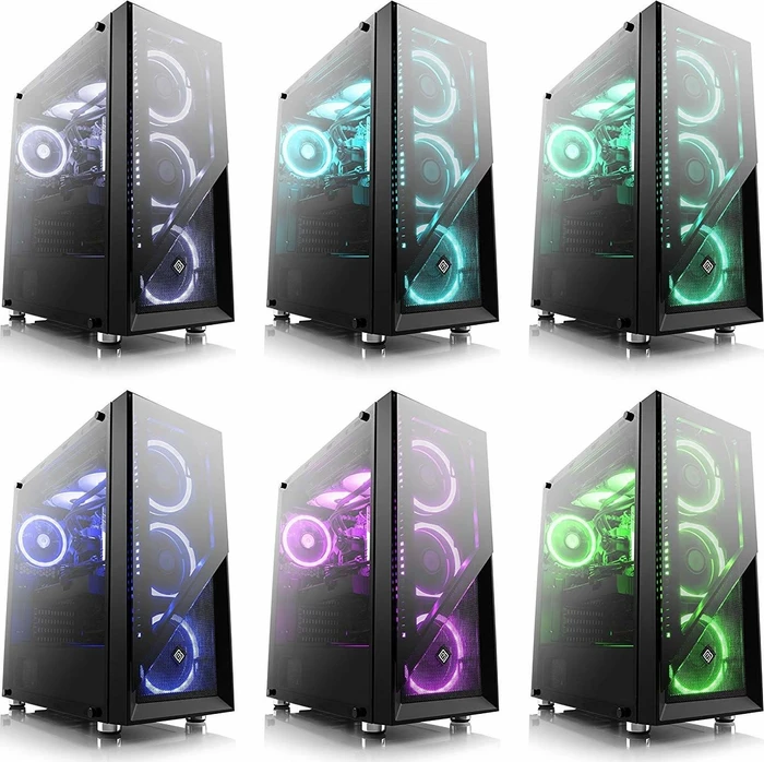 CSL-Computer BoostBoxx Argo, schwarz, Glasfenster