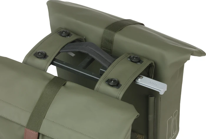 Basil City Doppeltasche MIK Gepäcktasche moss green