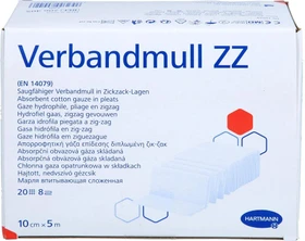 Hartmann Verbandmull ZZ unsteril, 10cm x 5m, 1 Stück