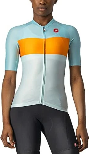 Castelli Aero Pro Trikot kurzarm light acqua/pop orange (Damen)