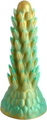 Creature Cocks Stegosaurus Spiky Reptile Silicone Dildo green