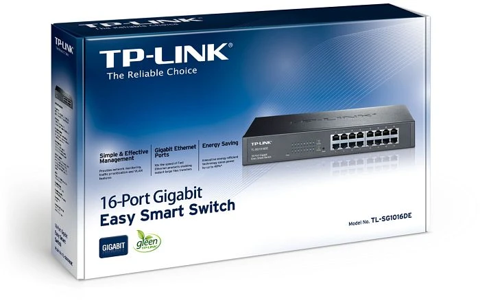 TP-Link TL-SG1016DE Desktop Gigabit Smart Switch, 16x RJ-45