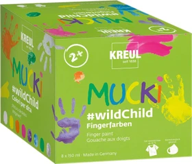 Kreul Mucki #wildChild Fingerfarbe, 8 Farben, 150ml