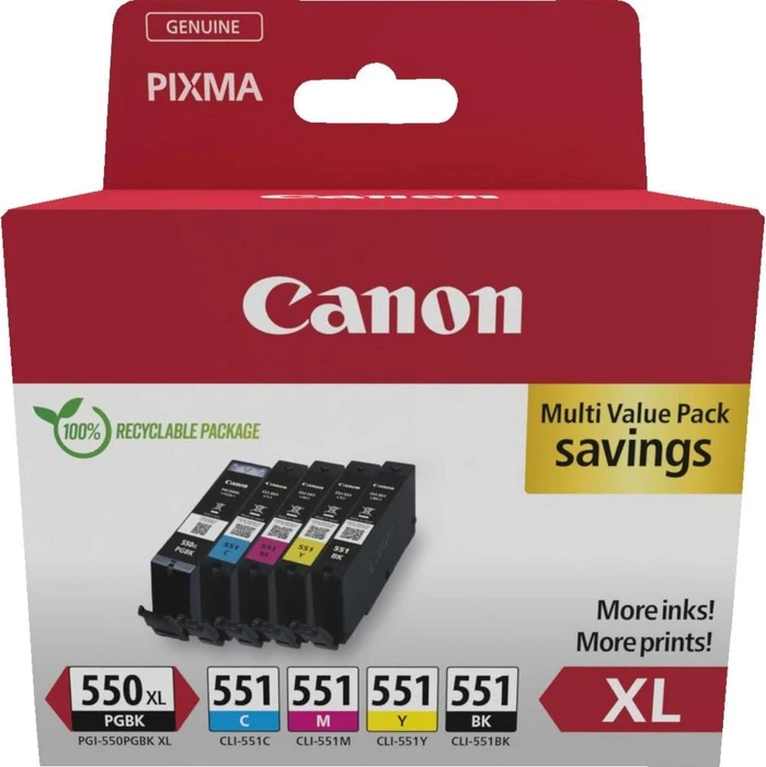 Canon Multipack PGI-550/CLI-551 schwarz/dreifarbig