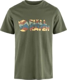 Fjällräven Multicolor Logo Funktionsshirt kurzarm laurel green (Herren)