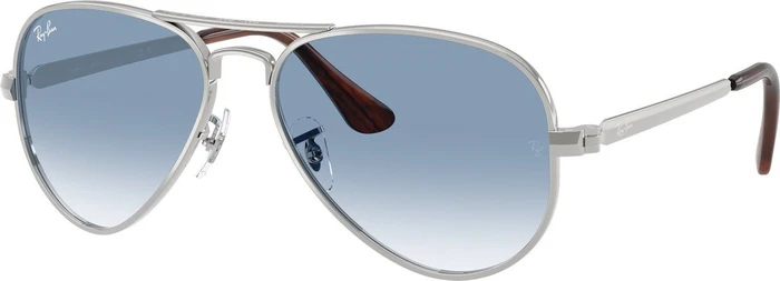 Ray-Ban RB3925 Aviator Max polished silver/clear gradient blue