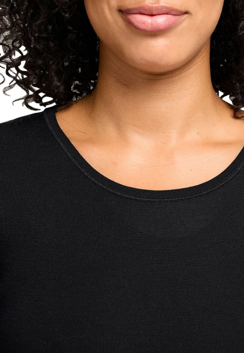 Jack Wolfskin Merino Funktionsshirt langarm schwarz (Damen)