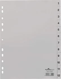 Durable Zahlenregister A4, grau, 12er Teilung