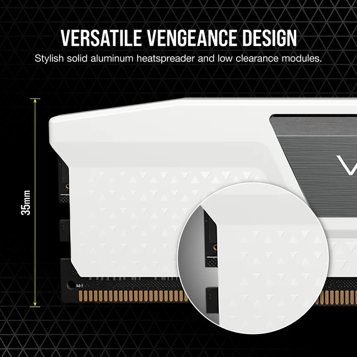 Corsair Vengeance weiß UDIMM 32GB Kit, DDR5-6000, CL30-36-36-76