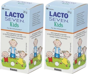 Blanco Pharma Lacto Seven Kids Erdbeer-Himbeer-Geschmack Tabletten, 100 Stück (2x 50 Stück)