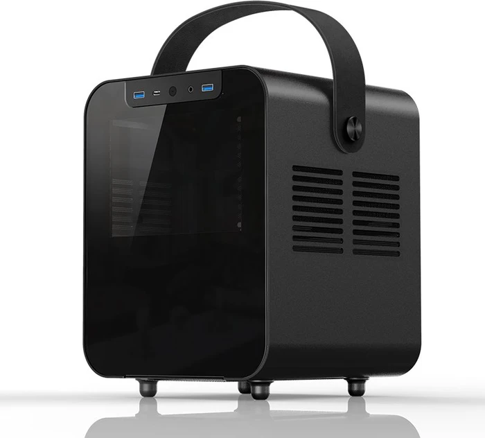 Jonsbo Jonsplus BO 100, schwarz, Glasfenster, Mini-ITX