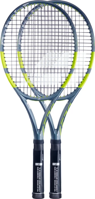 Babolat Pure Aero 98 X2 Gen9 Tennisschläger metallic grau/fluo gelb