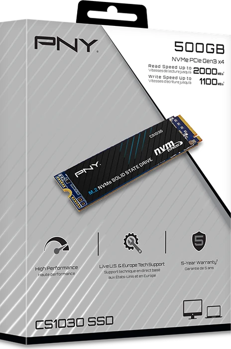 PNY CS1030 500GB, M.2 2280 / M-Key / PCIe 3.0 x4