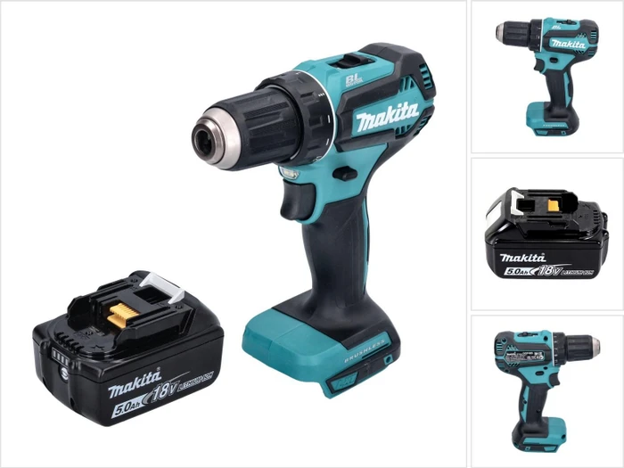Makita DDF485T1 Akku-Bohrschrauber inkl. Akku 5.0Ah