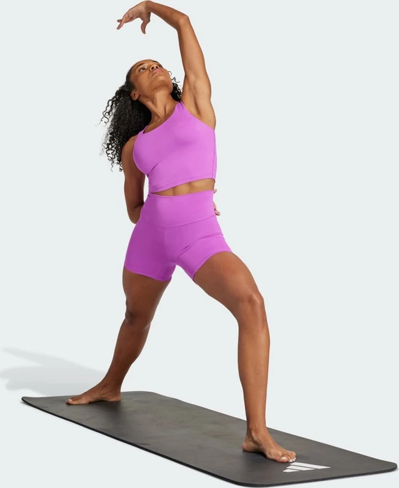 adidas All Me Medium-Support Long Line Bra Tanktop Sport-BH purple burst (Damen)