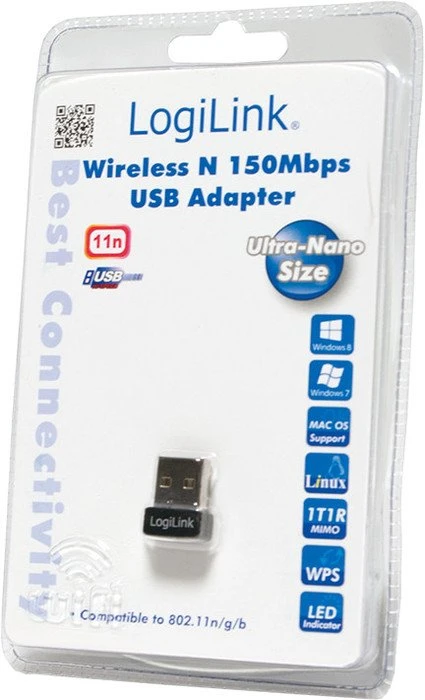 LogiLink WL0084C WLAN USB Nano Adapter, USB 2.0