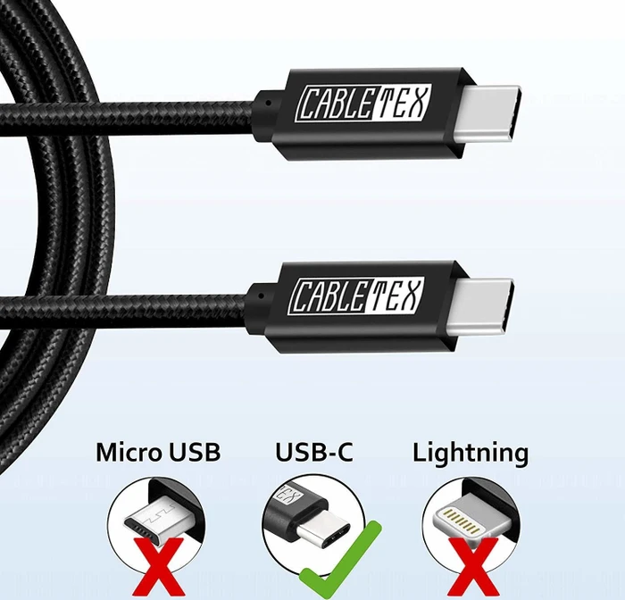CableTex USB 3.1 Kabel schwarz, USB-C 3.1 [Stecker] auf USB-C 3.1 [Stecker], 1m