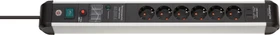 Brennenstuhl Premium-Protect-Line 60000A, 6-fach, 1x USB-A/1x USB-C USB-PD, 3m, silber/schwarz