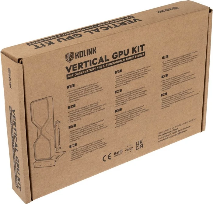 Kolink GPU Mounting Kit, für Observatory Y/Z, Stronghold Prime, gewinkelt, PCIe 3.0, 230mm