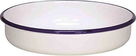 Krüger Husum Auflaufform rund 24cm weiß/blau