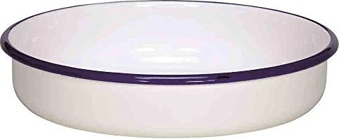 Krüger Husum Auflaufform rund 24cm weiß/blau