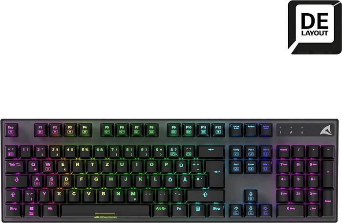 Sharkoon Skiller SGK20, LEDs RGB, Huano BROWN, USB, DE