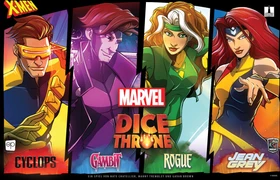 Marvel X-Men Dice Throne Cyclops, Gambit, Rogue, Jean Grey