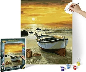 Schipper Arts & Crafts Malen nach Zahlen Fischerboot am Strand