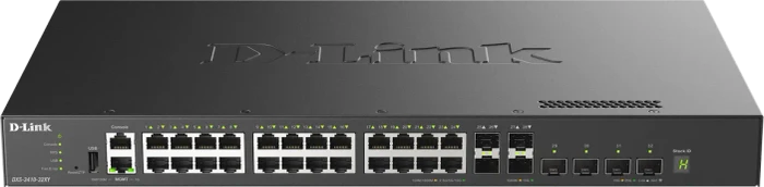 D-Link DXS-3410 Rackmount 10G Managed Switch, 24x RJ-45, 4x SFP+, 4x SFP28