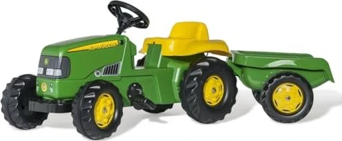 rolly toys rollyKid John Deere Trettraktor mit Anhänger grün