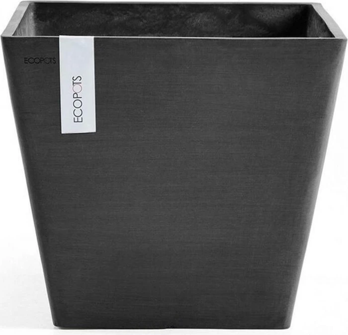 Ecopots Kunststoff-Topf Rotterdam 30x30cm dark grey