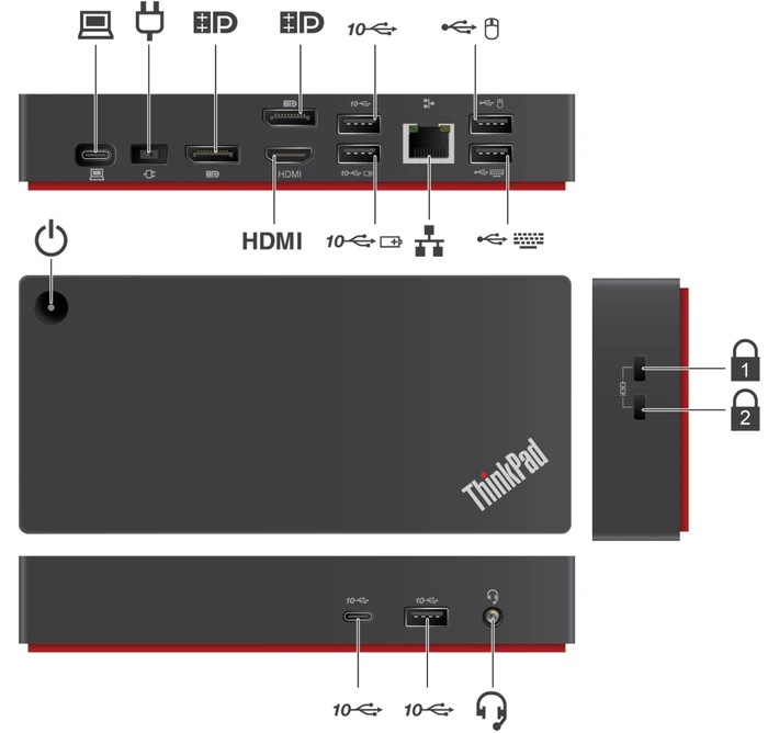 Lenovo ThinkPad Universal USB-C Dock (40AY), USB-C 3.1 [Buchse], DE