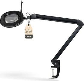 Lumeno LED Lupenleuchte 8615, 5 Dioptrien, 2.25x, mit Tischklemme schwarz