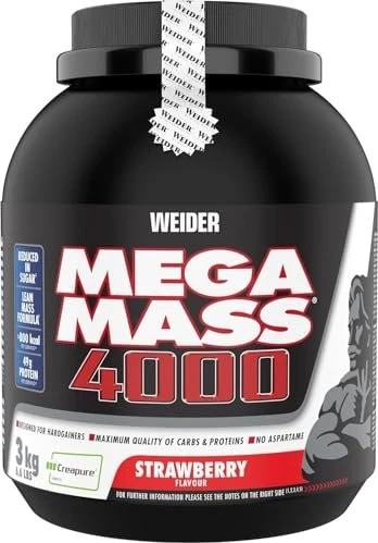 Weider Mega Mass 4000 Erdbeere 3kg