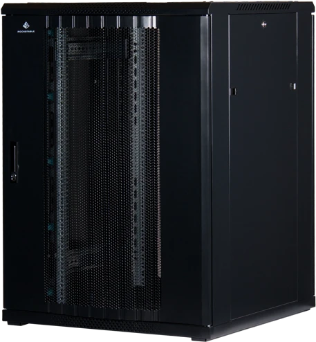 Rockstable 19" Serverschrank 22HE, Gitternetztür, IP2X, schwarz, 800mm tief