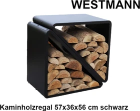 Westmann Kaminholzregal 57x35x56cm schwarz