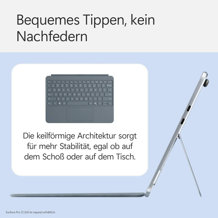 Microsoft Surface Pro 12" Keyboard mit Copilot-Taste, Ozean, DE