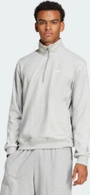 adidas Trefoil Essentials Waffle 1/2 Zip Sweatshirt medium grey heather (Herren)