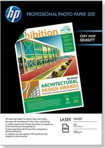 HP Professional glossy Laser Fotopapier glänzend weiß, A4, 200g/m², 100 Blatt