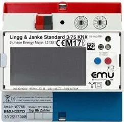 Lingg & Janke KNX Elektrozähler EMU Standard, 3-Phasen, Wandlermessung, Stromzähler (87773)