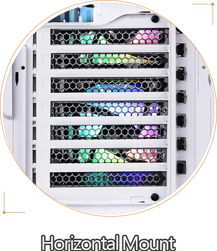 Thermaltake V350 TG ARGB Air Snow Edition, weiß, Glasfenster